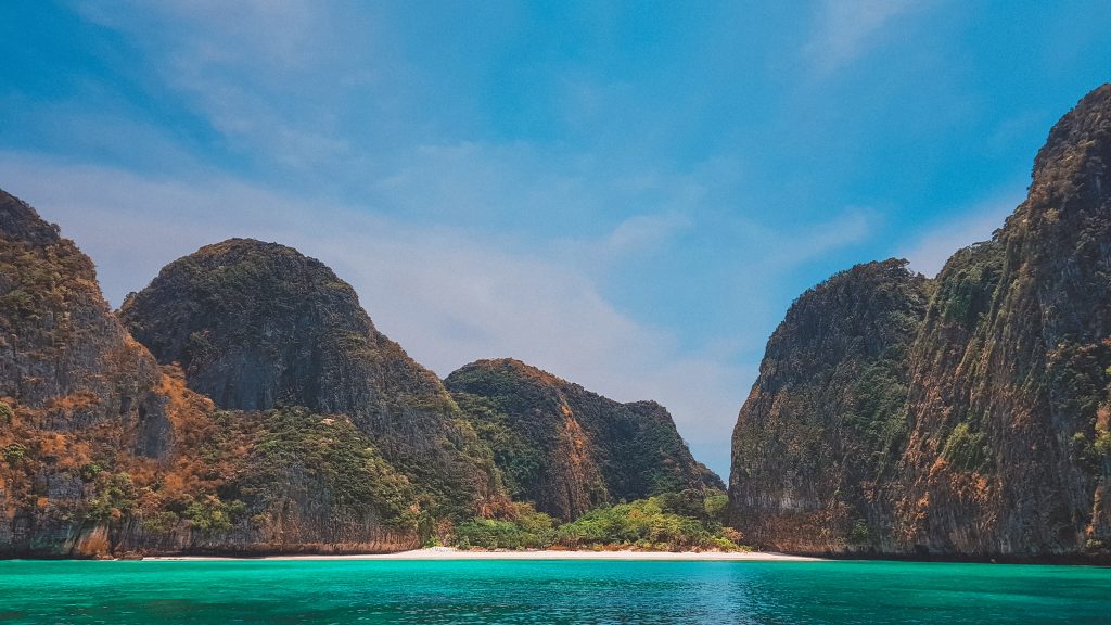 Maya Bay, for a beautiful view of Krabi.