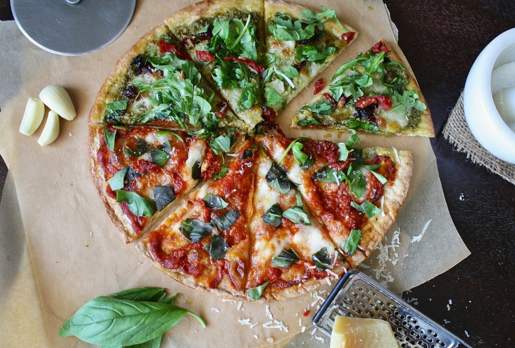 Pizza at the Just Veg.
