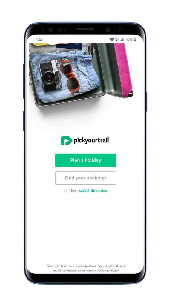 Plan a holiday using PYT app