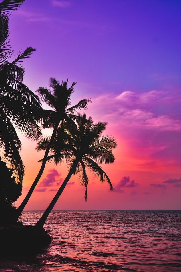 sunset in Nalaguraidhoo beach