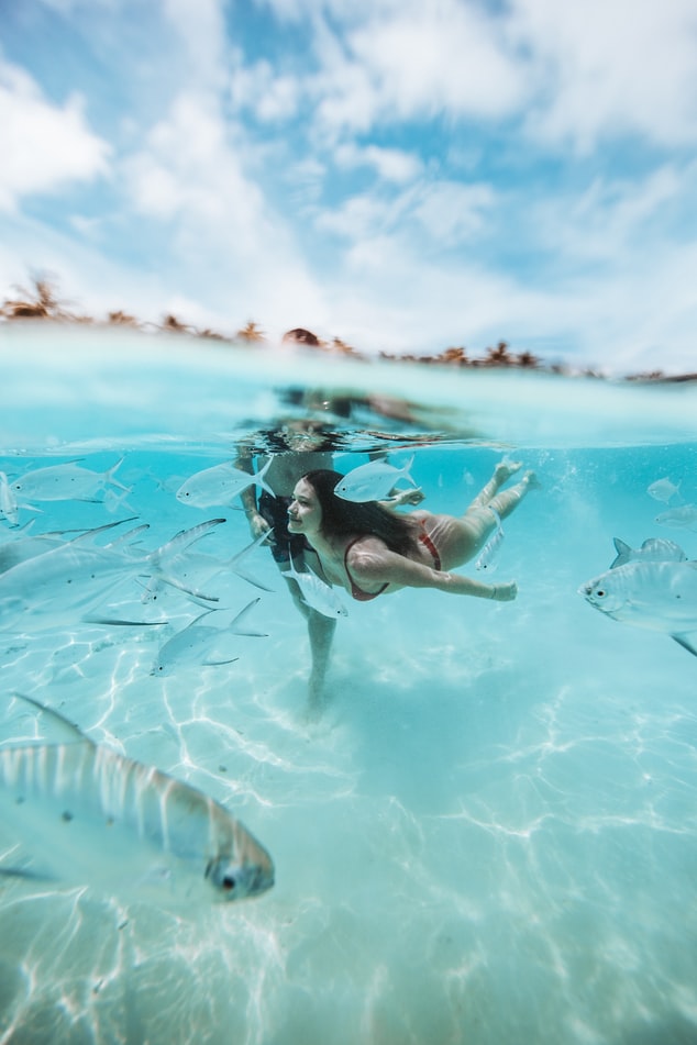 Woman swimming