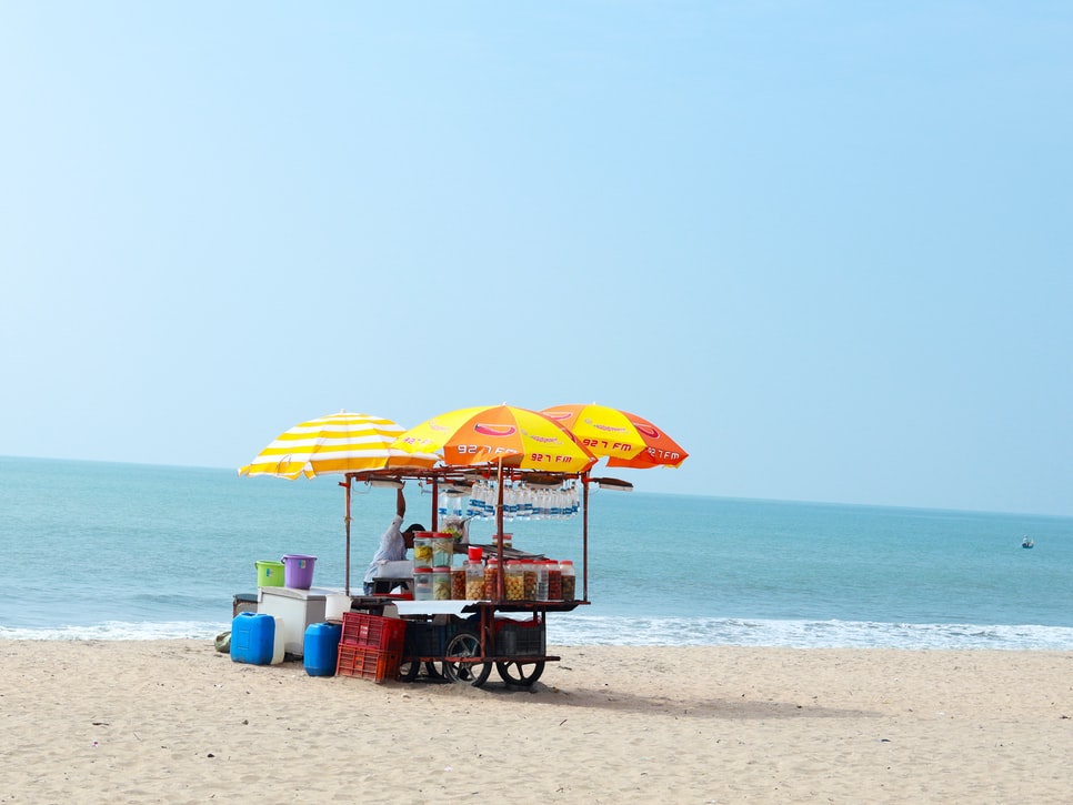 snack shop at beach