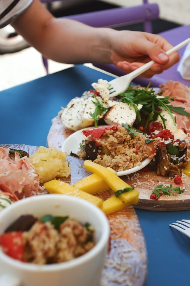 varied Italian food