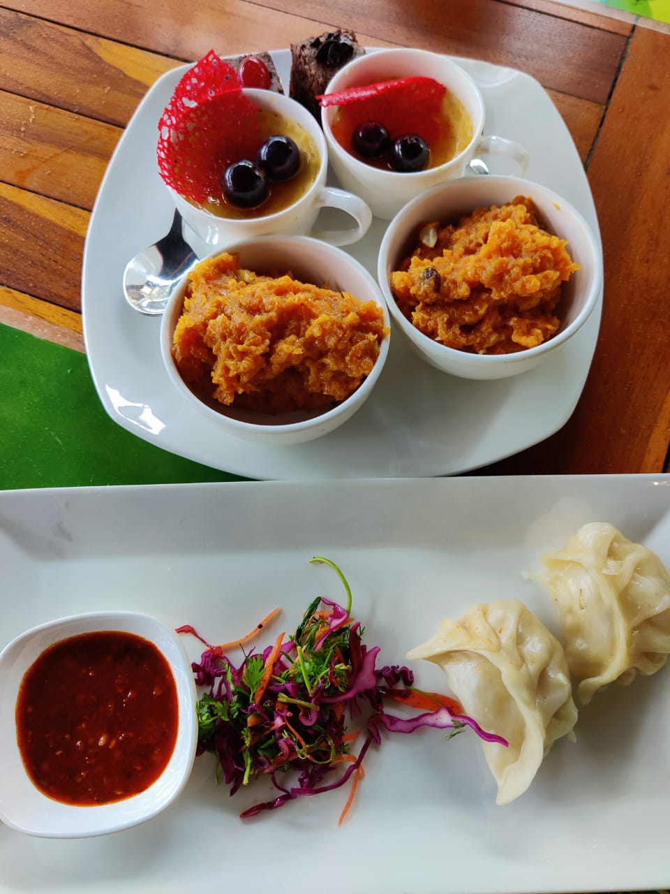 Yummy dishes in the restaurant