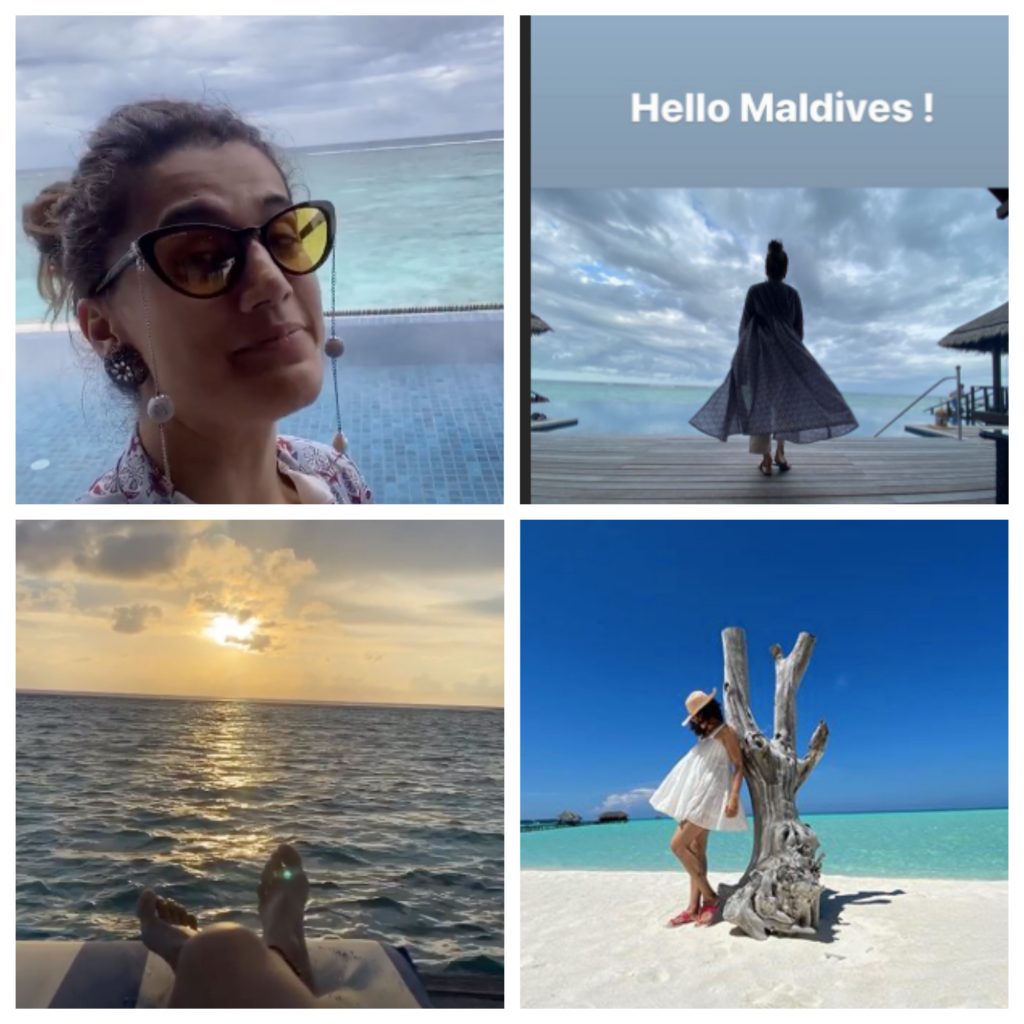 taapsee pannu maldives images instgram
