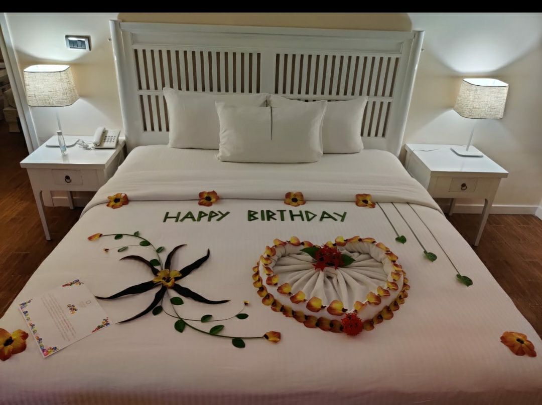 Bed decor in maldives