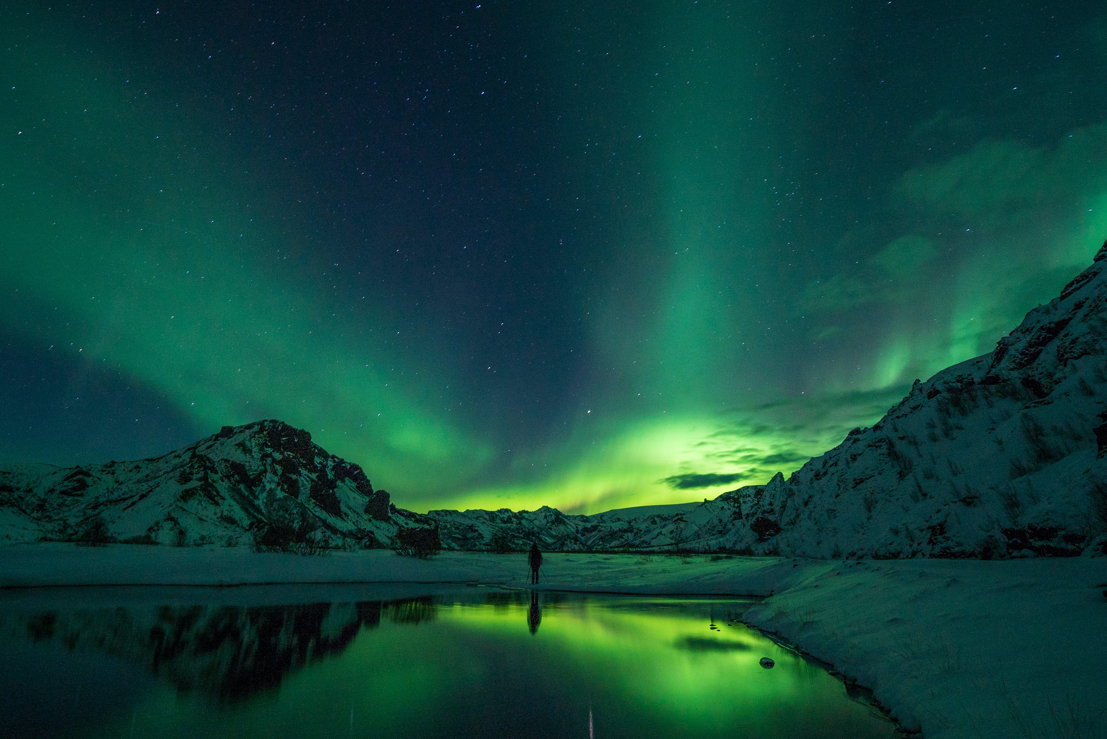 Northern lights, Iceland During Winter