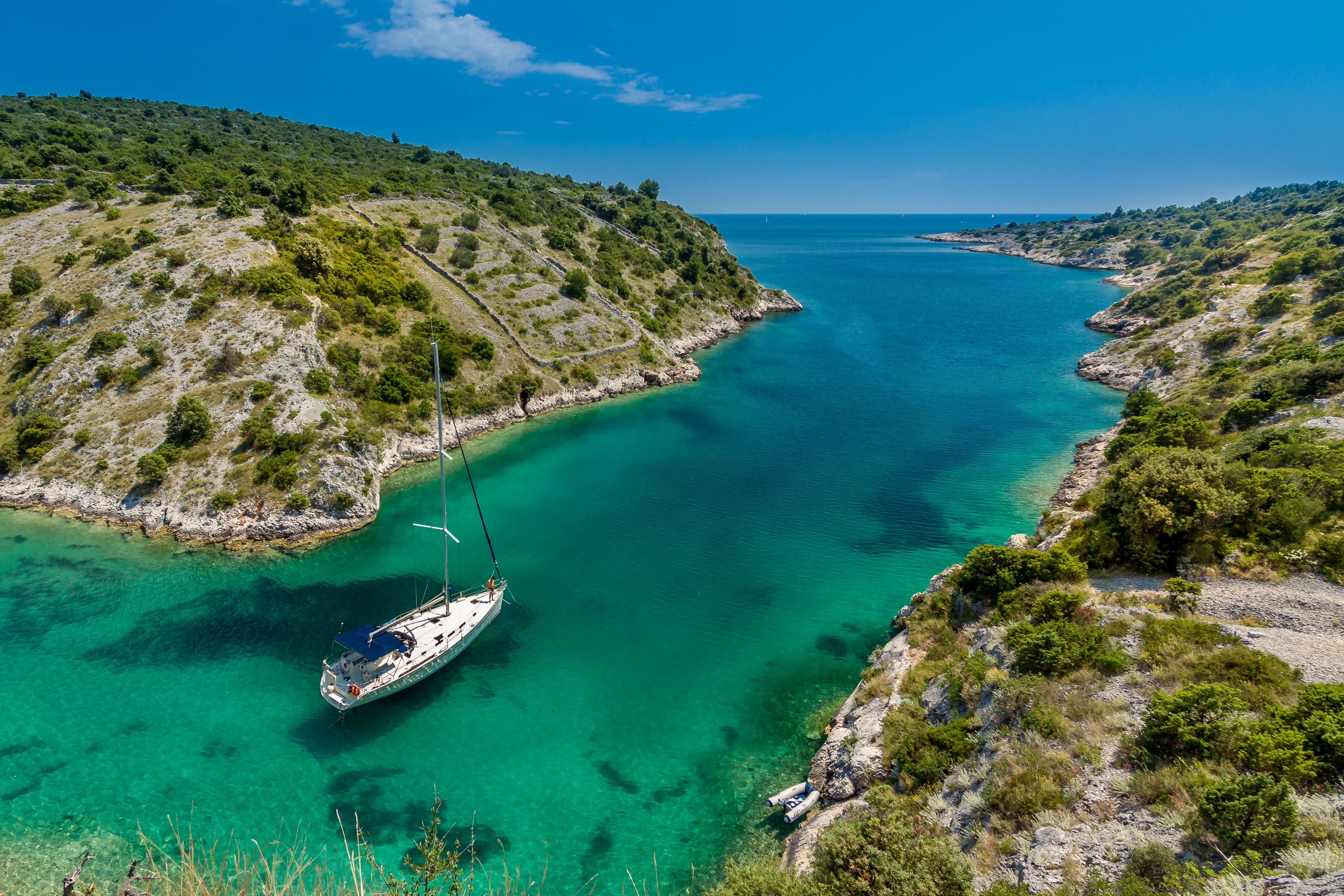 Travel by boat in Trogir, Croatia